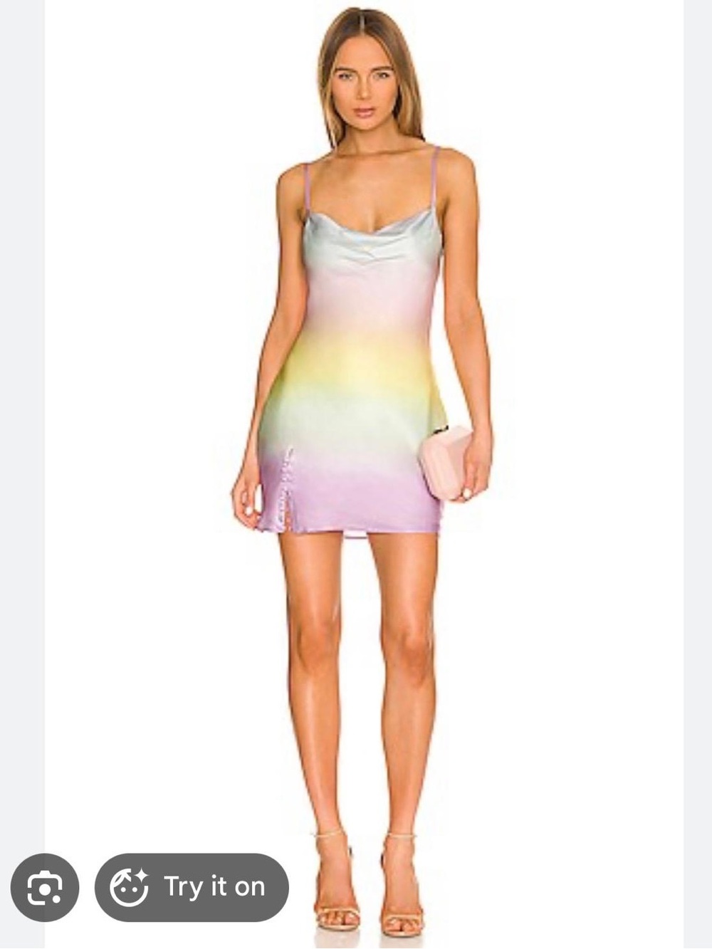NWT “OLIVIA RUBIN”, Pastel Ombre Slip Dress in Mint, Pink, Yellow, Lavender